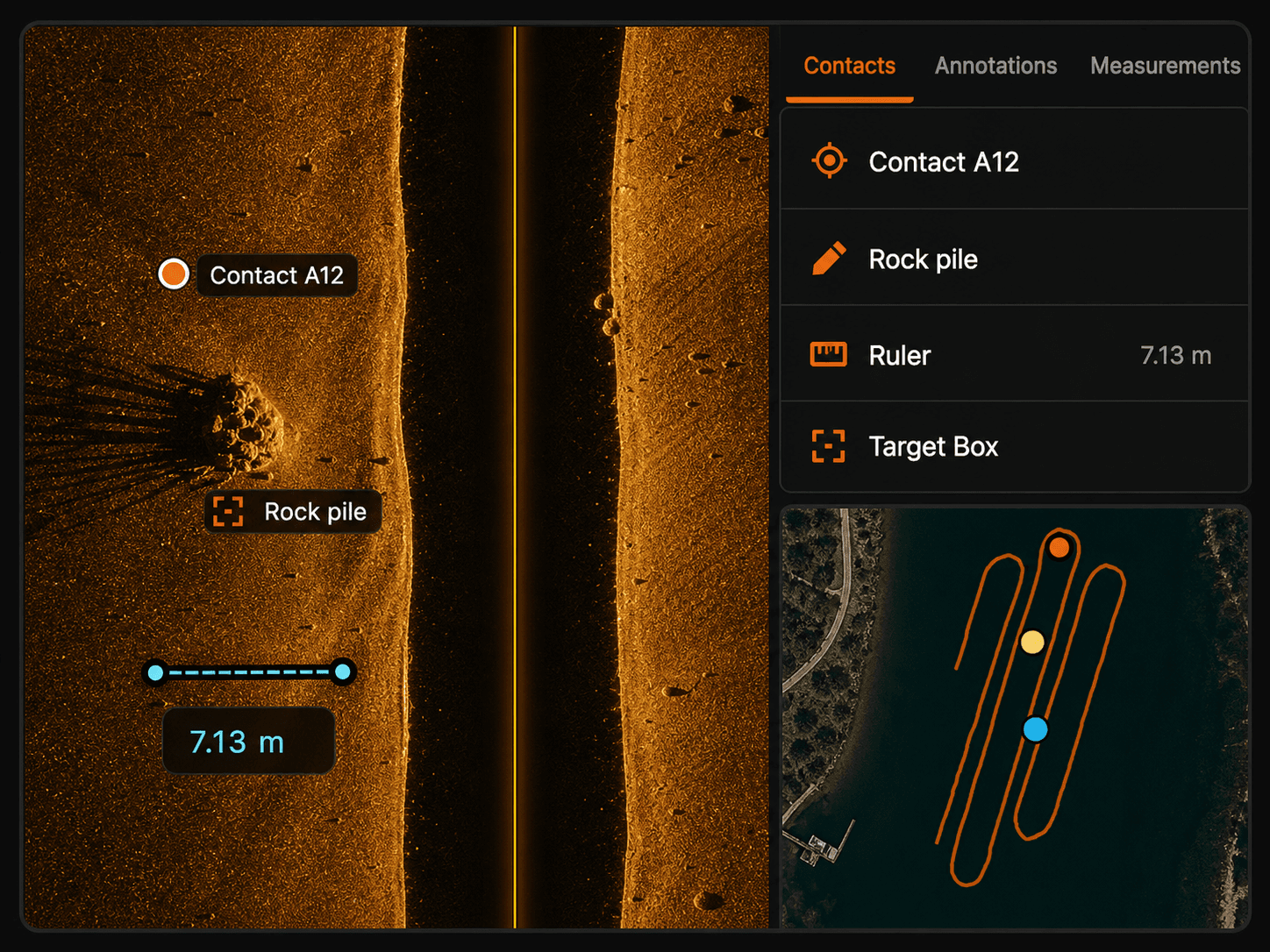 HumVision contacts annotations measurements and tracker markers feature preview